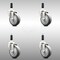 Service Caster 4 Inch 316SS Thermoplastic Rubber Swivel 3/4 Inch Expanding Stem Caster Set SCC-SS316EX20S414-TPRB-34-4 - alternate 1